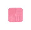 Lízací podložka EAT SLOW LIVE LONGER Quad růžová 20x20cm