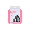 Lízací podložka EAT SLOW LIVE LONGER Quad růžová 20x20cm