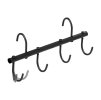 Závěsný věšák HIPPOTONIC s otočnými háčky černý