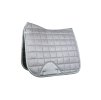 Drezurní podsedlová dečka HKM Glitter Mesh light grey DR
