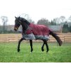 Výběhová deka HKM Yukon 600D High Neck 200g dark red/grey 115cm