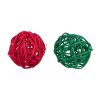 Vánoční hračka pro hlodavce TRIXIE - Xmas Balls kuličky s rolničkami 4 cm (2ks)