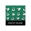 Vodítko přepínací HAPPYZOO BY KIWLY softshell Ovečky zelené 2,5x200cm