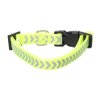 Obojek FLAMINGO Fergu Fluo nylonový reflexní žlutý (XL) 4x55-75cm