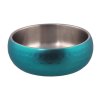 Nerezová miska DOG FANTASY dvojitá stěna tyrkysová (800ml) 16cm