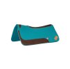 Westernová podsedlová deka POOLS z plsti s koženými vložkami turquoise 32x32"