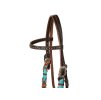 Westernová uzdečka POOLS Rope Waves natural