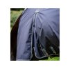 Lehká výběhová deka HORSEWARE Rambo Optimo Plus s krkem 0g navy/thunderstorm grey & silver 165cm