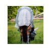 Deka proti hmyzu HORSEWARE  Rambo Protector Plus s krkem silver/navy, white & beige 155cm