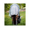 Deka proti hmyzu HORSEWARE Rambo Protector Plus s krkem silver/navy, white & beige 155cm