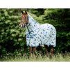 Deka proti hmyzu HORSEWARE Amigo Bug Plus s krkem dragonfly print/silver, blue & sage 140cm