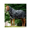 Výběhová deka HORSEWARE Rambo Plus 1680D s krkem 100g black/thunderstorm grey & silver 115cm