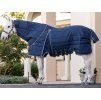 Stájová deka HORSEWARE Rambo Optimo Plus s krkem 200g navy/thunderstorm grey & silver 165cm