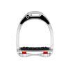 Třmeny FLEX-ON Aluminium Inclined Ultra Grip silver/silver/red