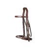Uzdečka TRUST Dublin Rope s anglickým nánosníkem brown/gold FULL