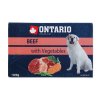 Paštika ONTARIO Dog Beef with Vegetables 320g
