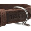 Obojek TRIXIE Rustic kožený tmavě hnědý (S-M) 2,5x34-40cm (DOPRODEJ)