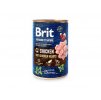 Konzerva BRIT Premium by Nature Chicken & Hearts 400g