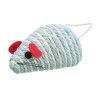 Hračka pro kočky TRIXIE - myš sisalová s catnipem a kuličkami uvnitř 10cm (MIX BAREV)