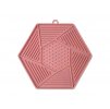 Lízací podložka EPIC PET Lick&Snack Hexagon světle růžová 17x15cm