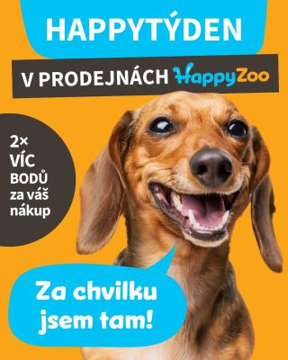 🎉 OBLÍBENÝ HAPPYTÝDEN JE TU 🐾 Zastavte se tento týden v jedné z našich prodejen a za každý nákup nad 300 Kč dostanete...