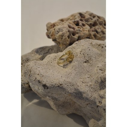 LÍBAL Prsten Coral pozlacený