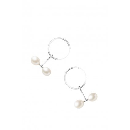 Double Pearl hoops A náušnice 1