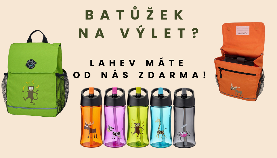 Batoh na každý den a k tomu dětská láhev zdarma