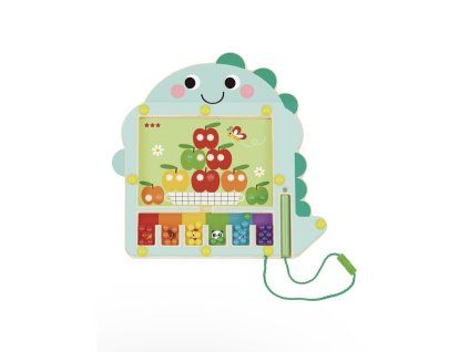 Magnetická hra Třídění barev s dinosaurem