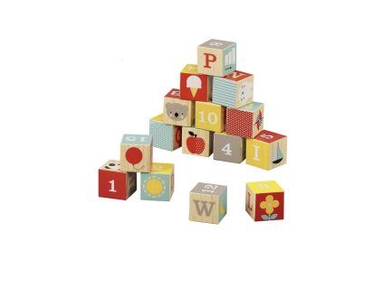 Dřevěné kostky - ABC