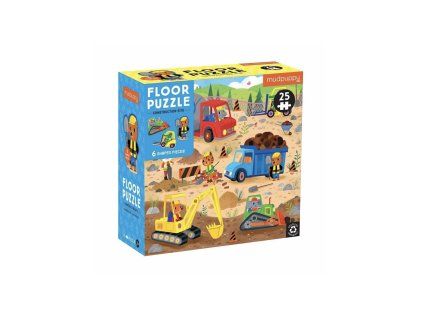 Podlahové puzzle - Auta na stavbě
