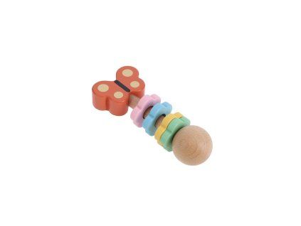 Dřevěné chrastítko - Motýl