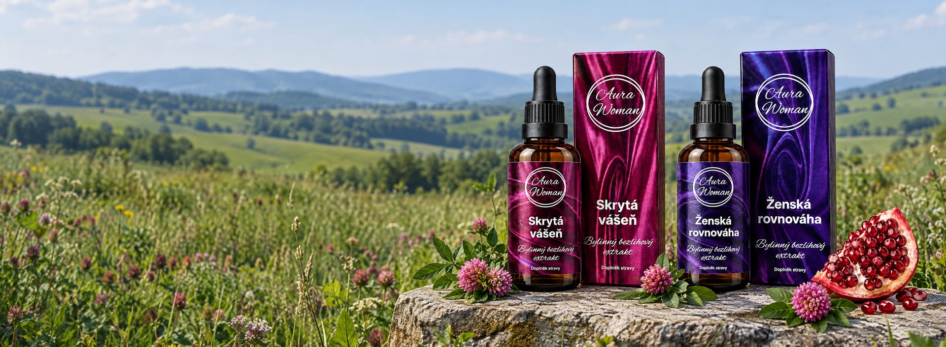 AuraWoman Skrytá vášeň a Ženská rovnováha na louce