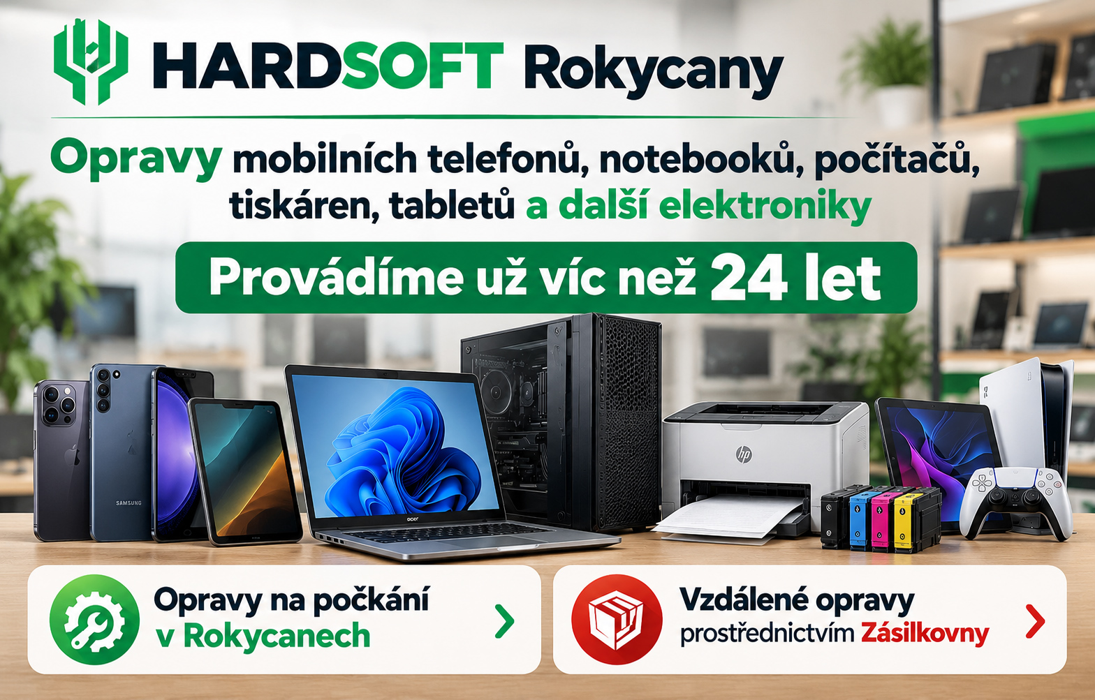 HARDSOFT - Opravy - mobilní telefony, počítače, tiskárny a další