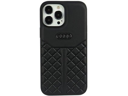 Audi Genuine Leather Zadní Kryt pro iPhone 13/13 Pro Black