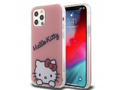 Hello Kitty IML Daydreaming Logo Zadní Kryt pro iPhone 12/12 Pro Pink