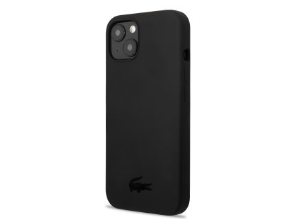 Lacoste Liquid Silicone Glossy Printing Logo Kryt pro iPhone 13 mini Black