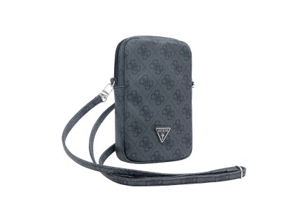 Guess PU 4G Triangle Logo Walltet Phone Bag Zipper Black
