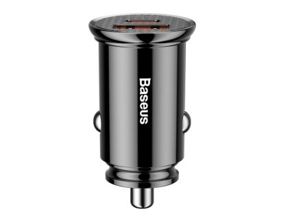 Baseus CCALL-YS01 Circular Nabíječka do Auta USB+USB-C 30W Black