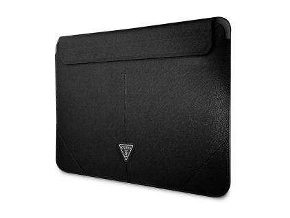 Guess Saffiano Triangle Metal Logo Computer Sleeve 13/14" Black