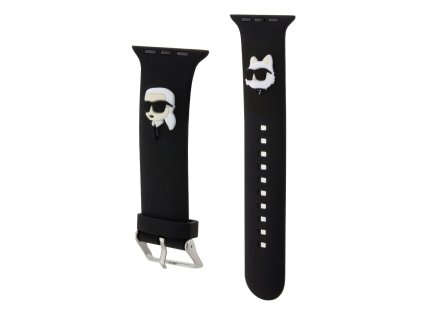 Karl Lagerfeld Karl and Choupette Head NFT Řemínek pro Apple Watch 42/44/45/49 Black