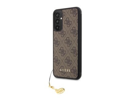 Guess 4G Charms Zadní Kryt pro Samsung Galaxy A34 5G Brown