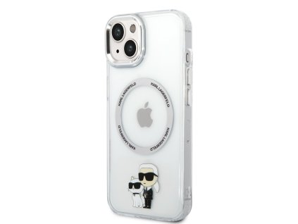 Karl Lagerfeld IML Karl and Choupette NFT MagSafe Zadní Kryt pro iPhone 13 Transparent