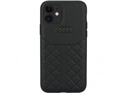Audi Genuine Leather Zadní Kryt pro iPhone 12/12 Pro Black