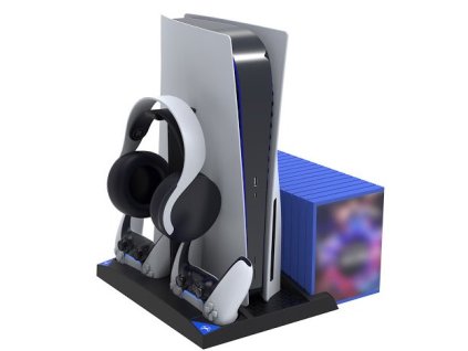 iPega P5013 Charger and Cooling Station pro PS5 a PS5 Controller Black (Pošk. Balení)