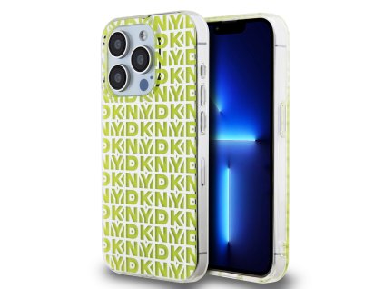 DKNY PC/TPU Repeat Pattern Zadní Kryt pro iPhone 15 Pro Yellow