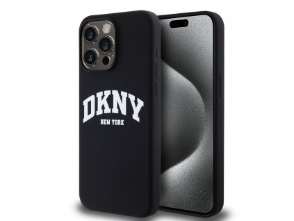 DKNY Liquid Silicone Arch Logo MagSafe Zadní Kryt pro iPhone 12/12 Pro Black