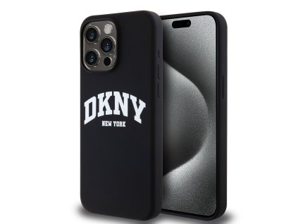 DKNY Liquid Silicone Arch Logo MagSafe Zadní Kryt pro iPhone 14 Pro Max Black