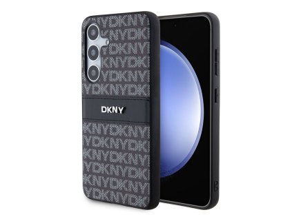 DKNY PC/TPU Repeat Pattern Tonal Stripe Zadní Kryt pro Samsung S24 Black