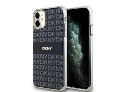 DKNY PC/TPU Repeat Pattern Tonal Stripe Magsafe Zadní Kryt pro iPhone 11 Black